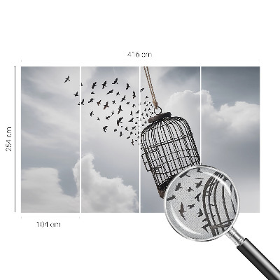 Self-adhesive wall mural Flying birds