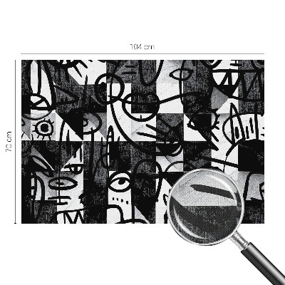 Stick-on wall mural with a chaotic drawing motif