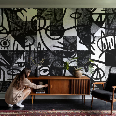 Stick-on wall mural Drawing chaos
