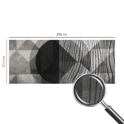 Peel and stick wall mural for living room with an abstract shapes design