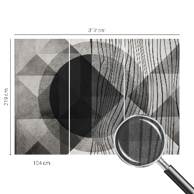 Peel and stick wall mural for living room Abstract shapes