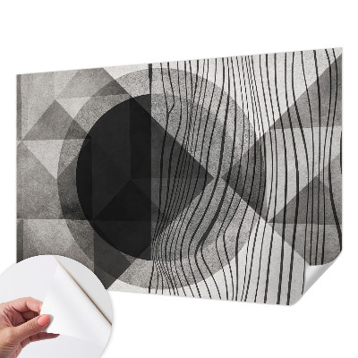 Peel and stick wall mural for living room Abstract shapes