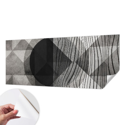 Peel and stick wall mural for living room Abstract shapes