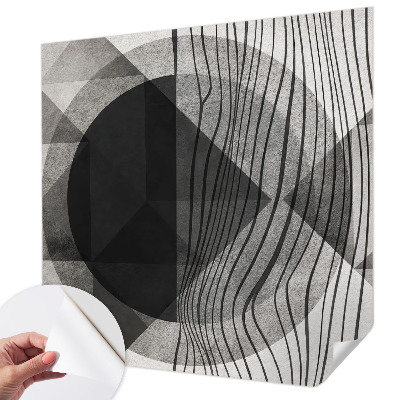 Peel and stick wall mural for living room Abstract shapes