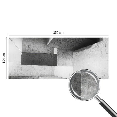 Removable wall mural with a geometric sculptures motif