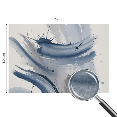 3D wall mural with artistic brushstroke design