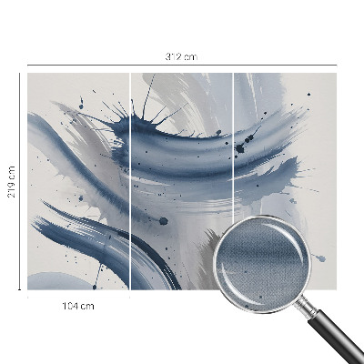 3D wall mural with artistic brushstroke design