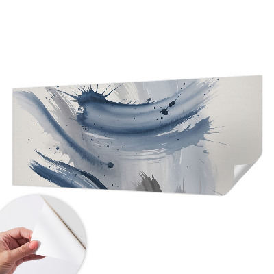 3D wall mural with artistic brushstroke design