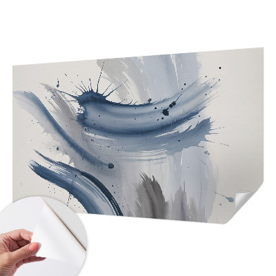 3D wall mural with artistic brushstroke design