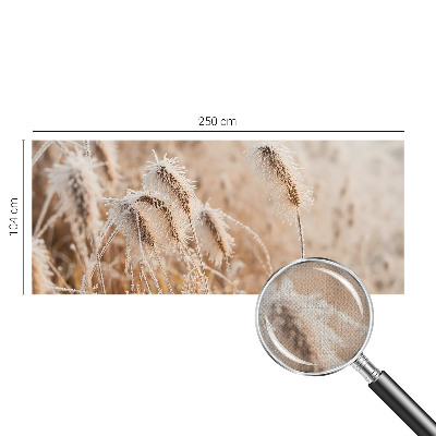 Peel and stick wall mural with a winter landscape design
