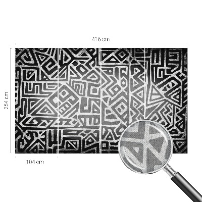 Self-adhesive photo wallpaper with a geometric maze design