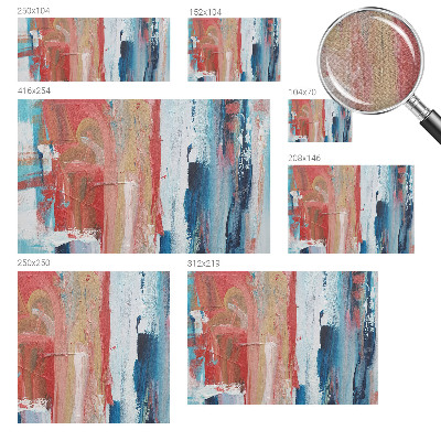 Stick-on wall mural with colorful abstract design