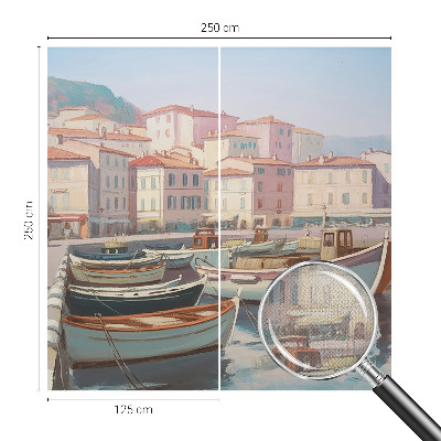 Removable wall mural with a seaside haven design