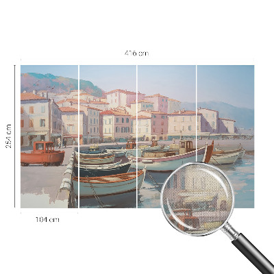 Removable wall mural with a seaside haven design