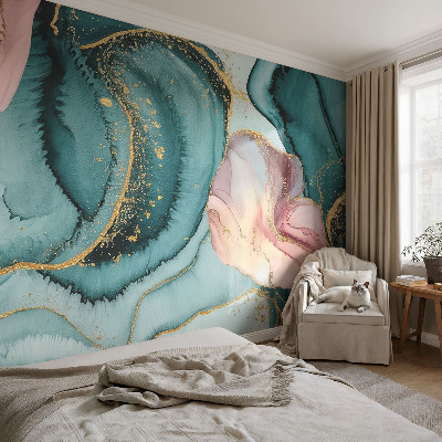 Peel and stick wall mural for living room Artistic waves