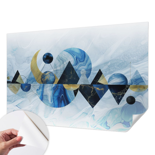 Removable wall mural with a cosmic elegance design