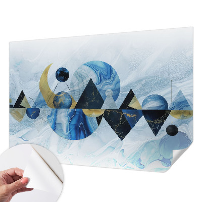 Removable wall mural with a cosmic elegance design
