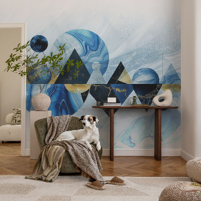 Removable wall mural with a cosmic elegance design
