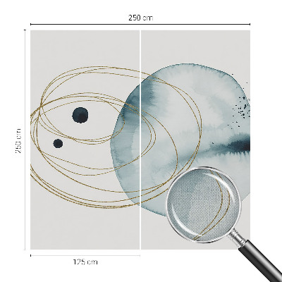 Removable wall mural wallpaper with an abstract connection design