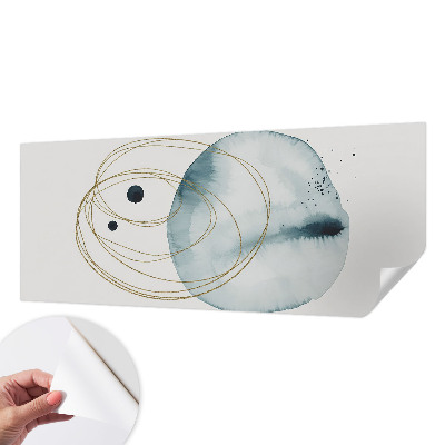 Removable wall mural wallpaper with an abstract connection design