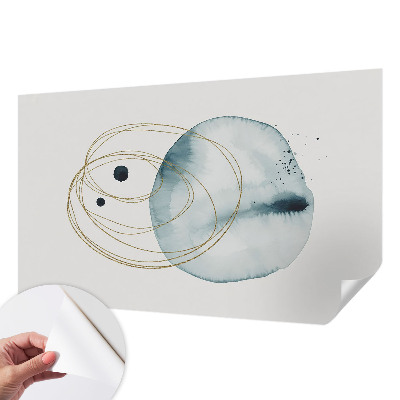 Removable wall mural wallpaper with an abstract connection design
