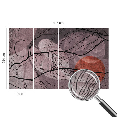 Peel and stick wall mural for kids' room Energetic abstraction