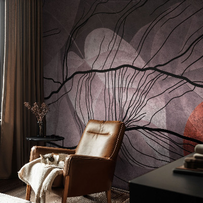 Peel and stick wall mural for kids' room Energetic abstraction