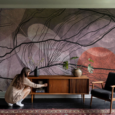 Peel and stick wall mural for kids' room Energetic abstraction