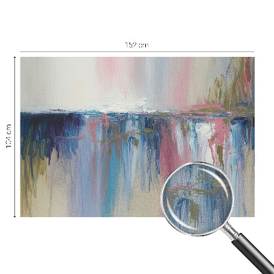 Children's wall mural with a colorful abstract design