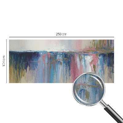 Children's wall mural with a colorful abstract design