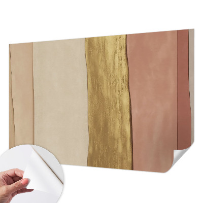 3D wall mural with wavy stripe pattern