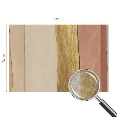 3D wall mural with wavy stripe pattern