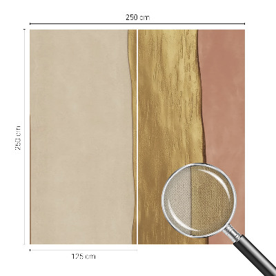3D wall mural with wavy stripe pattern