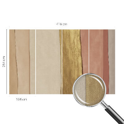 3D wall mural with wavy stripe pattern