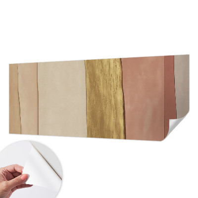 3D wall mural with wavy stripe pattern