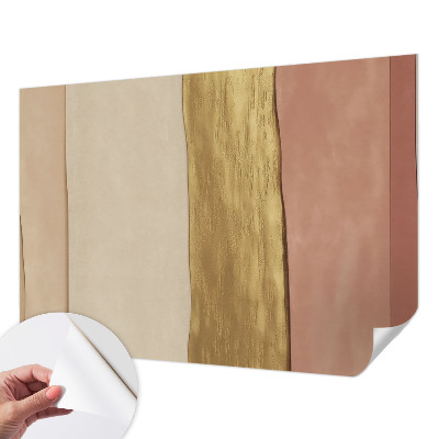 3D wall mural with wavy stripe pattern