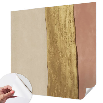 3D wall mural with wavy stripe pattern