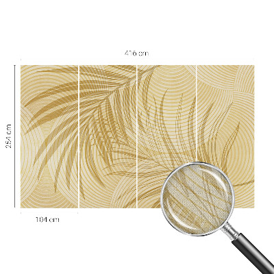Self-adhesive wall mural with a tropical elegance motif