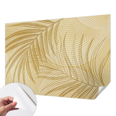 Self-adhesive wall mural with a tropical elegance motif