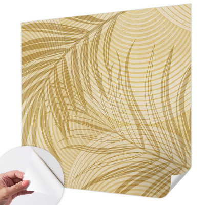 Self-adhesive wall mural with a tropical elegance motif