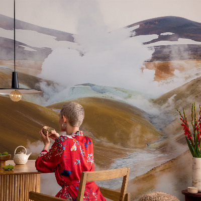 Baby room wall mural Volcanic hills