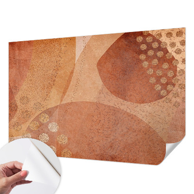 Removable wall mural with earthy compositions