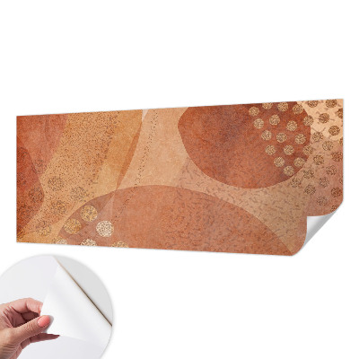 Removable wall mural with earthy compositions