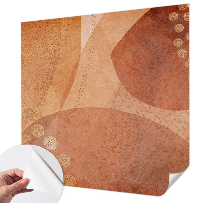 Removable wall mural with earthy compositions