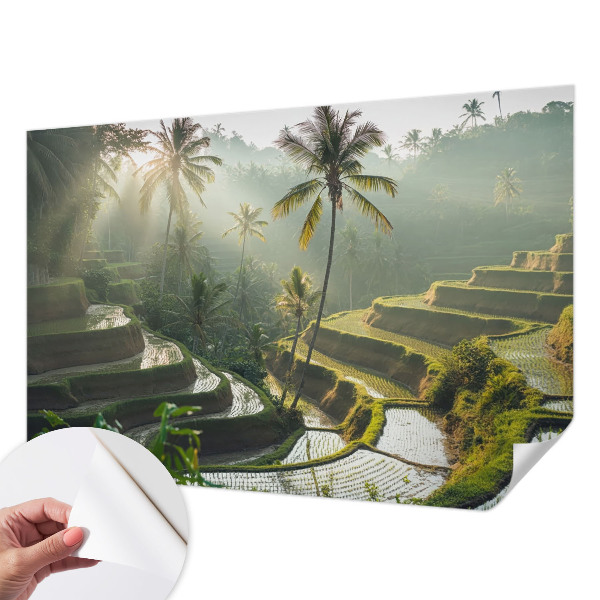 Peel and stick wallpaper mural with the Paradise Terraces design