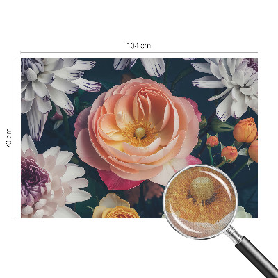 Self-adhesive photo wallpaper with a floral harmony design