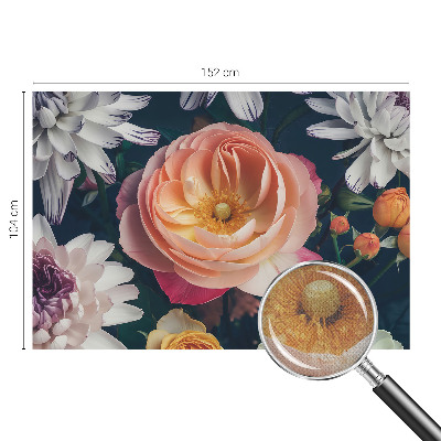Self-adhesive photo wallpaper with a floral harmony design