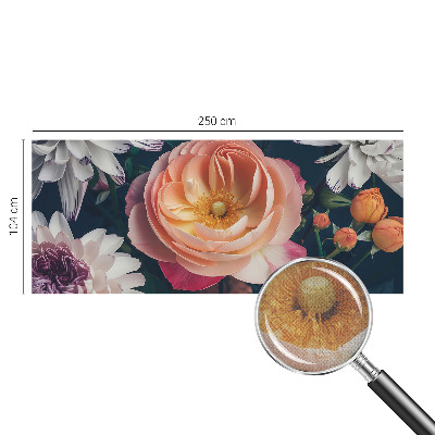 Self-adhesive photo wallpaper with a floral harmony design
