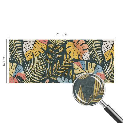 Peel and stick wall mural for living room with a tropical energy design