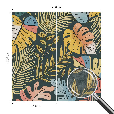 Peel and stick wall mural for living room with a tropical energy design